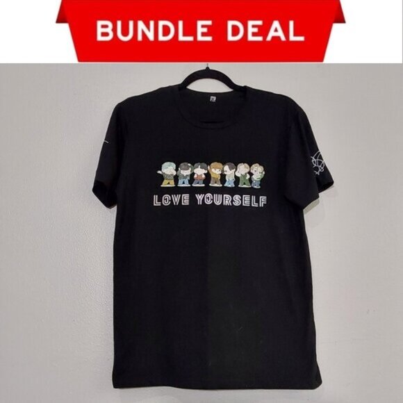 🌺 Bundle Only 🌺 BTS Love Yourself Short Sleeve T-Shirt - Medium - Picture 1 of 2